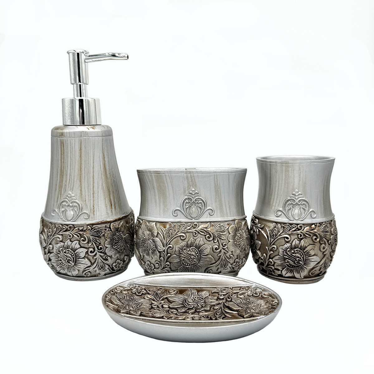 Baño pintado moderno nórdico, hogar de cuatro piezas, baño de hotel, juego de lavado, artículos de baño, botella de desinfectante de manos