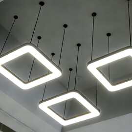 厂家直供方形吊线灯LED方格线型灯商场别墅政府大楼工程照明长条