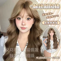 Логический кошачий парик летний новый женский вьющиеся волосы lolita реалистичный воздух челка парик полный парик
