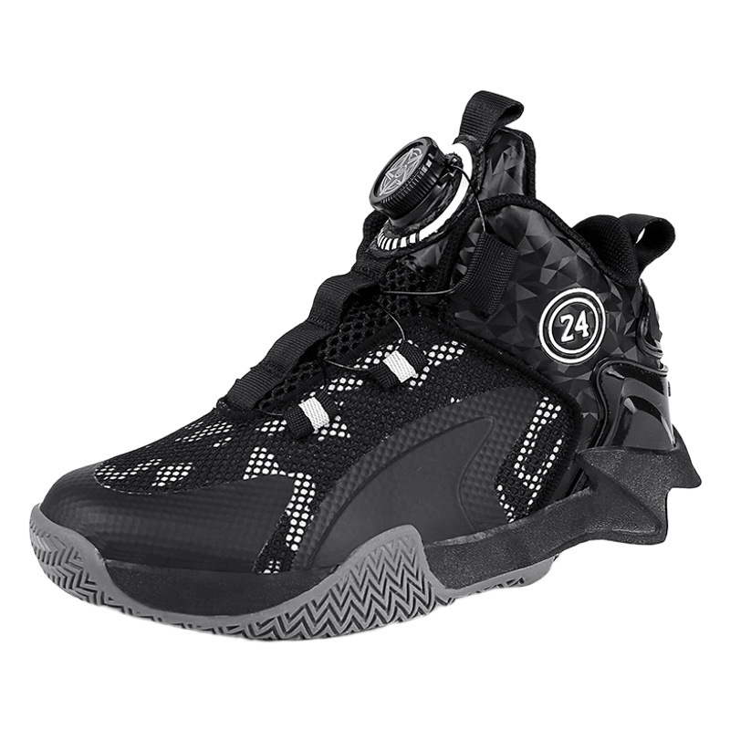 Zapatos para niños de primavera y otoño zapatos de malla transpirable 2023 nuevos niños zapatilla de deporte botón giratorio de malla zapatillas deportivas
