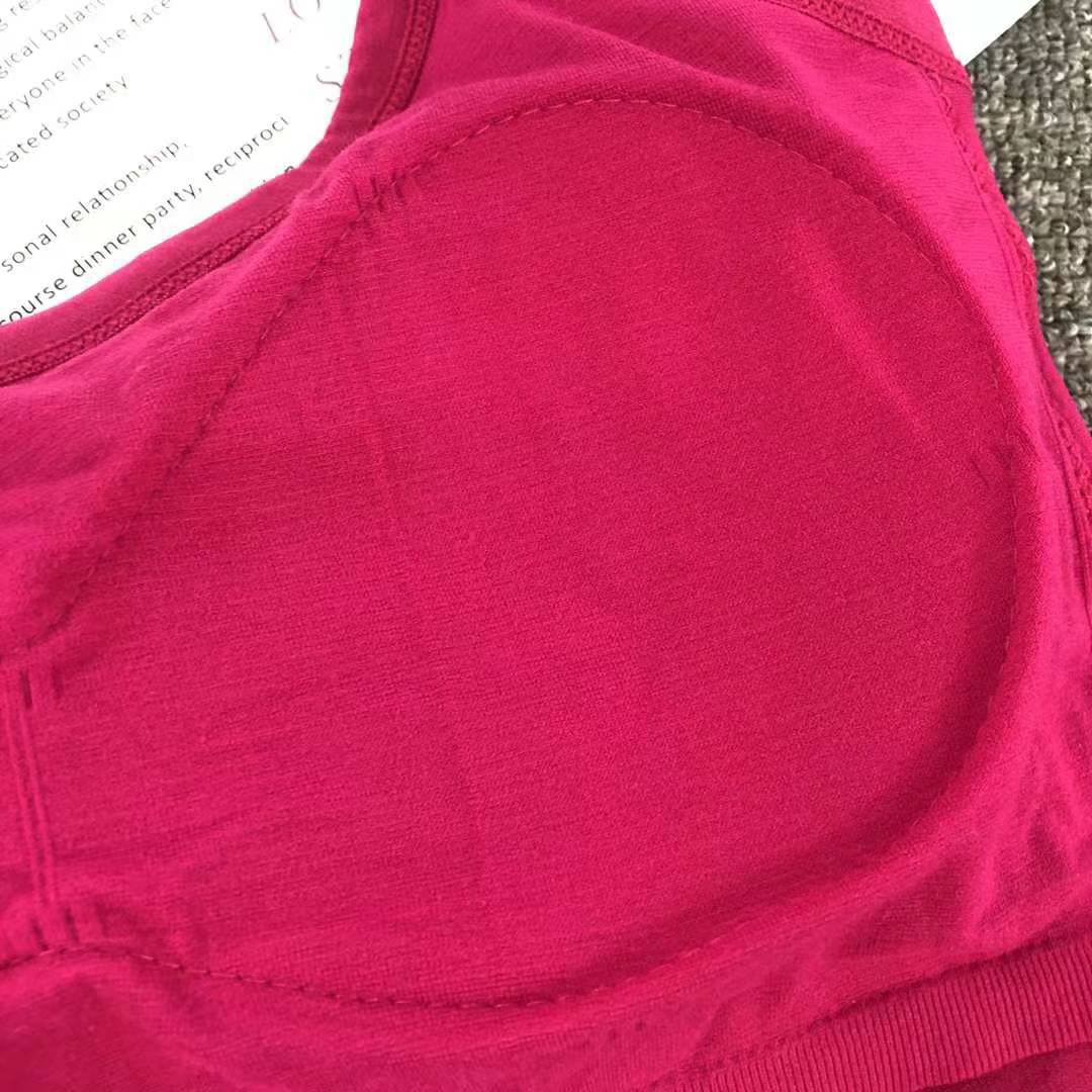 Nueva taza fija sin costuras de alta calidad, chaleco de dama sin anillo de acero, bra de yoga, ropa interior deportiva, mujer al por mayor