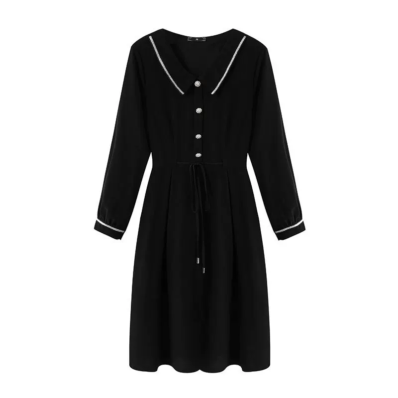 Осенняя элегантная юбка с длинным рукавом, коллекция 2023 года, plus size, приталенная
