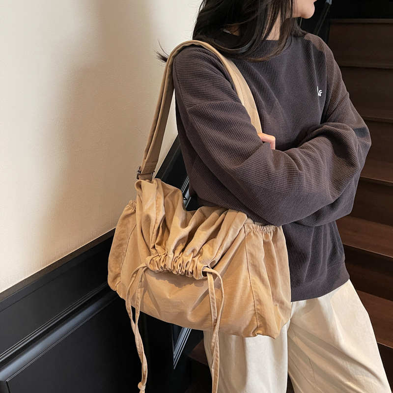 Bolso Tote con Cordón para Mujer de Nailon para Uso Diario