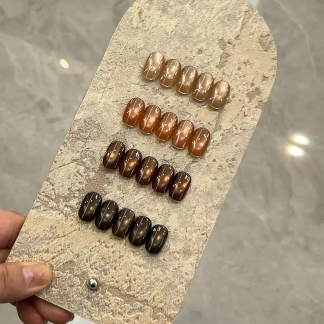 万家灯火猫眼38色冰晶瓷白玻璃珠猫眼光疗甲油胶15ml整套美甲专用