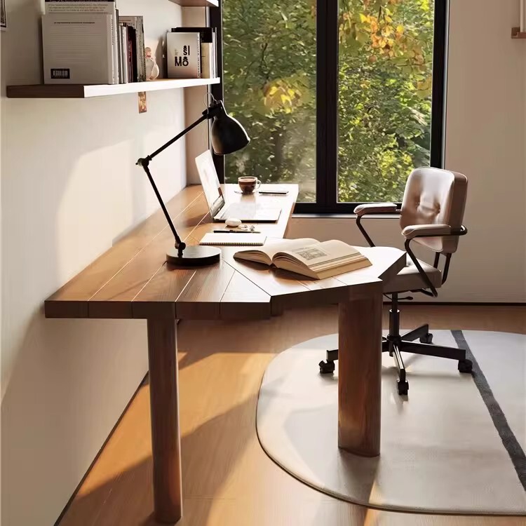 Solid Wood Irregular-Shaped Double L-Shaped Home Corner Desk Computer Desk Bedroom Home Children's Study Desk