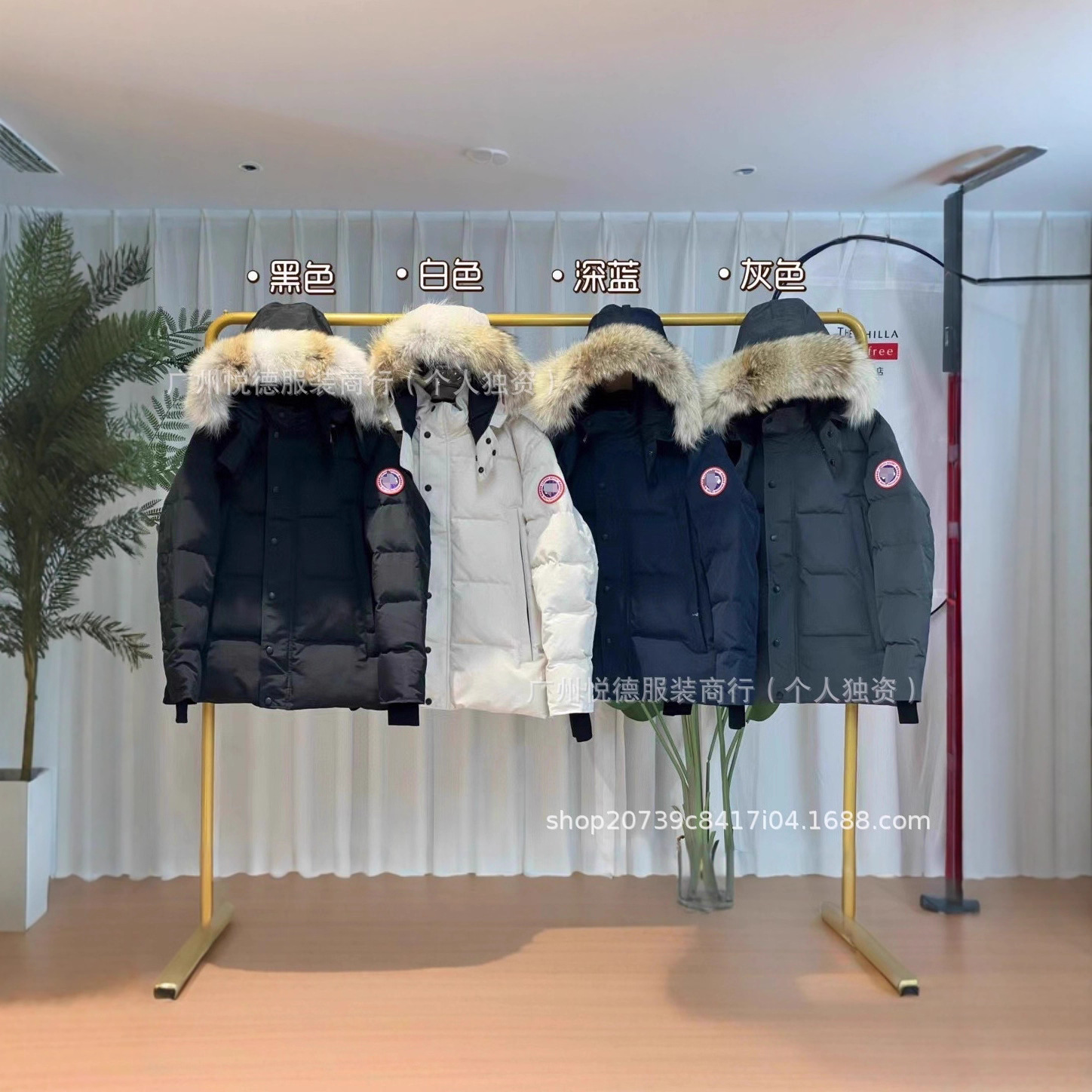 Foreign Trade Large Goose down Jacket 29 Styles Canadian Wyndhaw Men's Parka with Wolf Fur Collar White Duck down Jacket