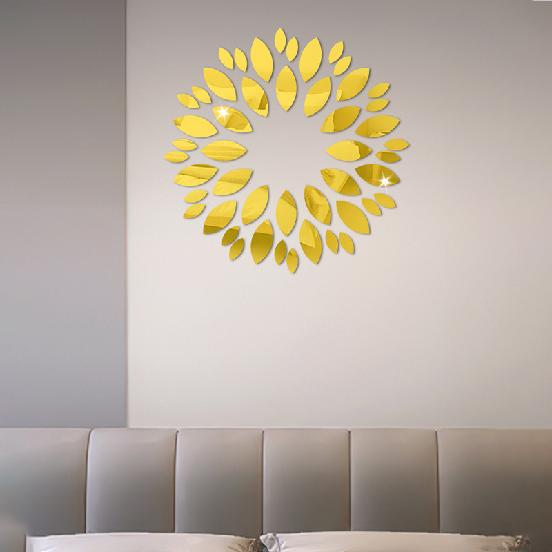Foreign trade acrylic creative mirror wall stickers diy living room bedroom TV background wall three-dimensional self-adhesive decorative stickers