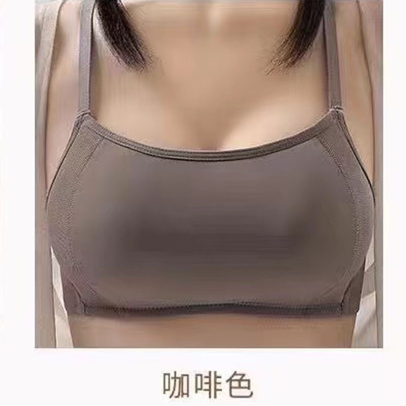 Cai Xianer 3281 女の子用ノンワイヤーブラジャー、露出防止、薄い AB カップ下着、滑らかな 3 列の通気穴|undefined