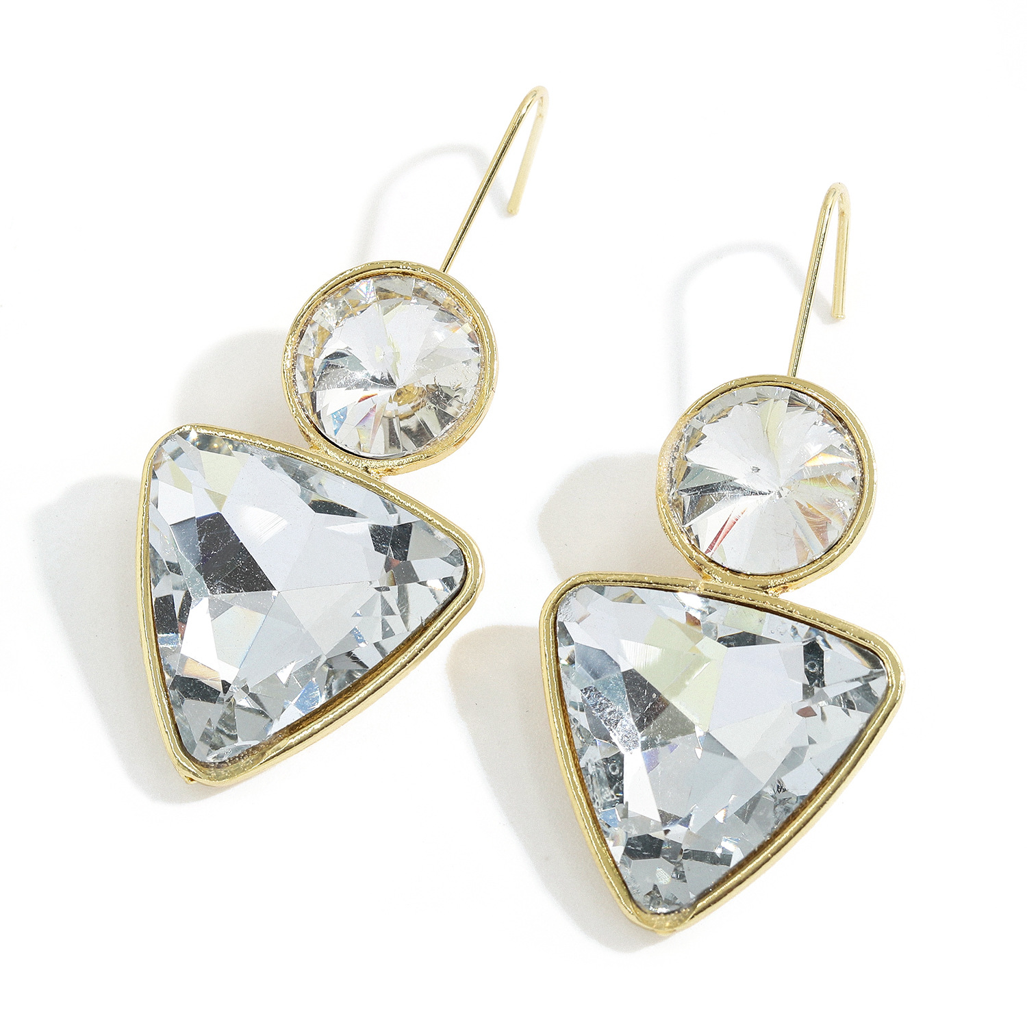 Fashion Alloy Inlaid Colored Gemstone Earrings display picture 8