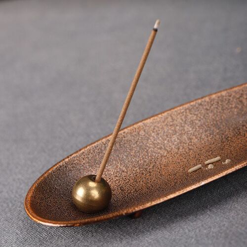 Incense burner, sandalwood agarwood incense stick, incense holder, incense base, resting incense box, incense tray, aromatic burner, Zen-inspired household indoor resting incense burner