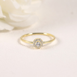 18K Gold Cultivated Diamond Ring for Women European and American Artificial Diamond Ring High-End Wedding Ring Diamond Ring Jewelry Customized According to Drawings