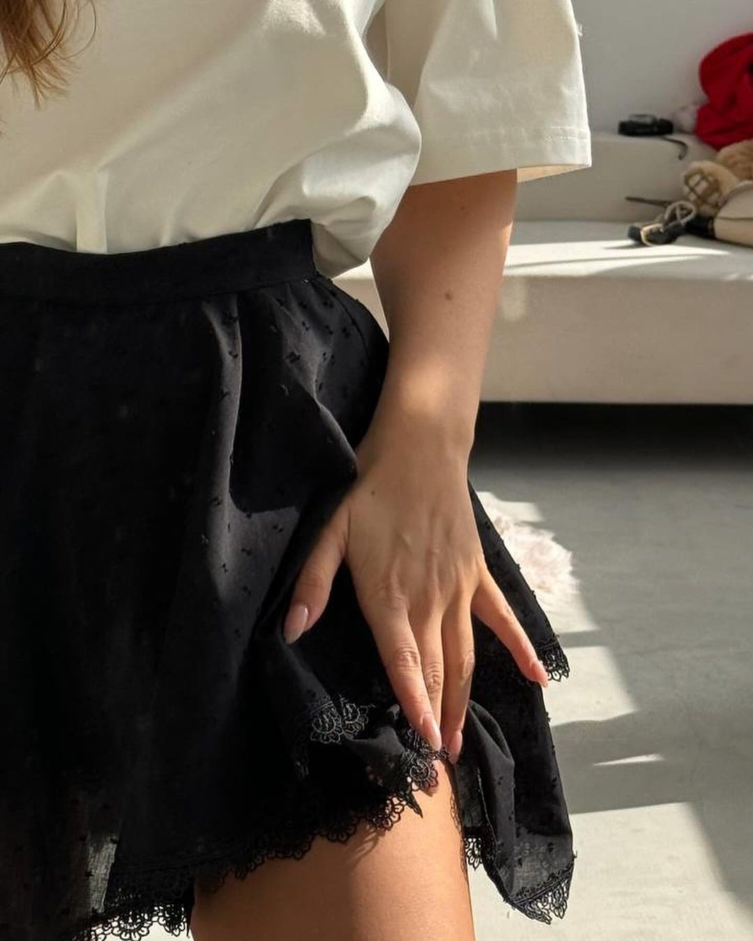 Maglietta basic con lettera calda e diamante, girocollo, maniche corte, maglietta estiva da donna, moda allentata, piccante, tendenza_voghion.com