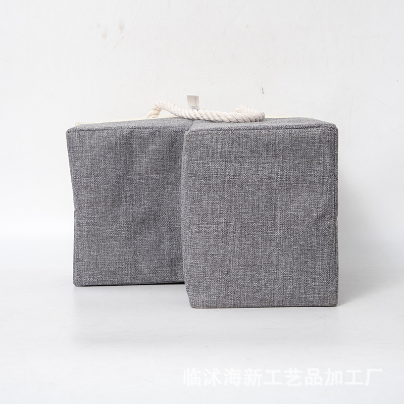 Cesta de escalera de tela personalizada transfronteriza multifuncional plegable con cajón, bolsa de transporte, canasta de almacenamiento de ropa, almacenamiento de algodón y lino