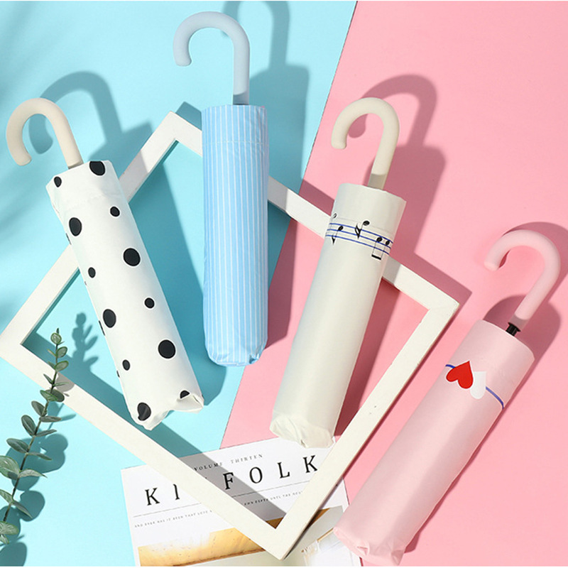 Dual use fresh Umbrella solar system student fold Manual sunshade Sunscreen ultraviolet-proof Parasol