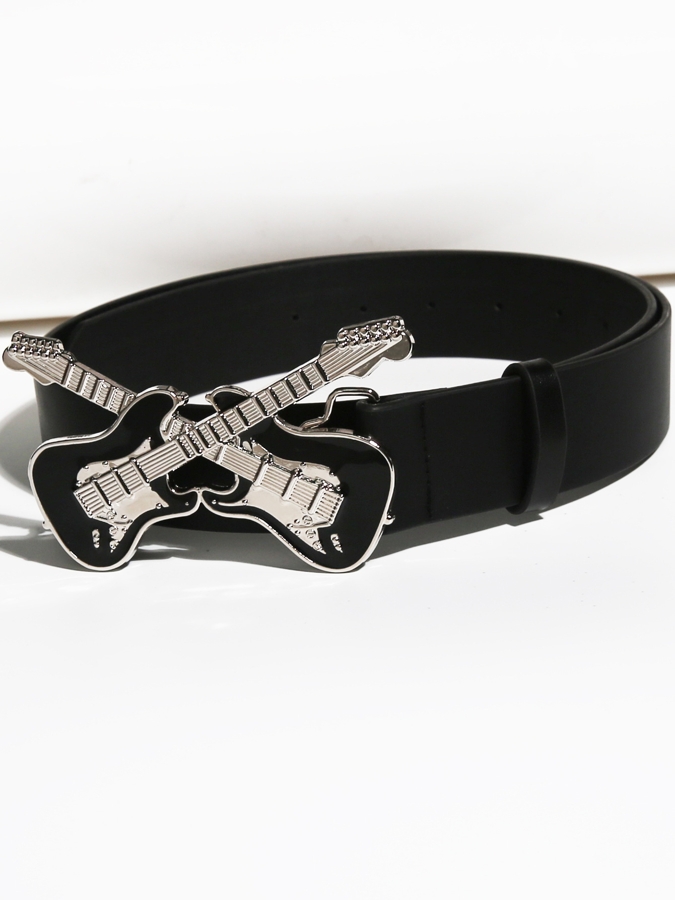Daily, Street Occasion Streetwear Guitar Pu Leather Alloy Women's Leather Belts