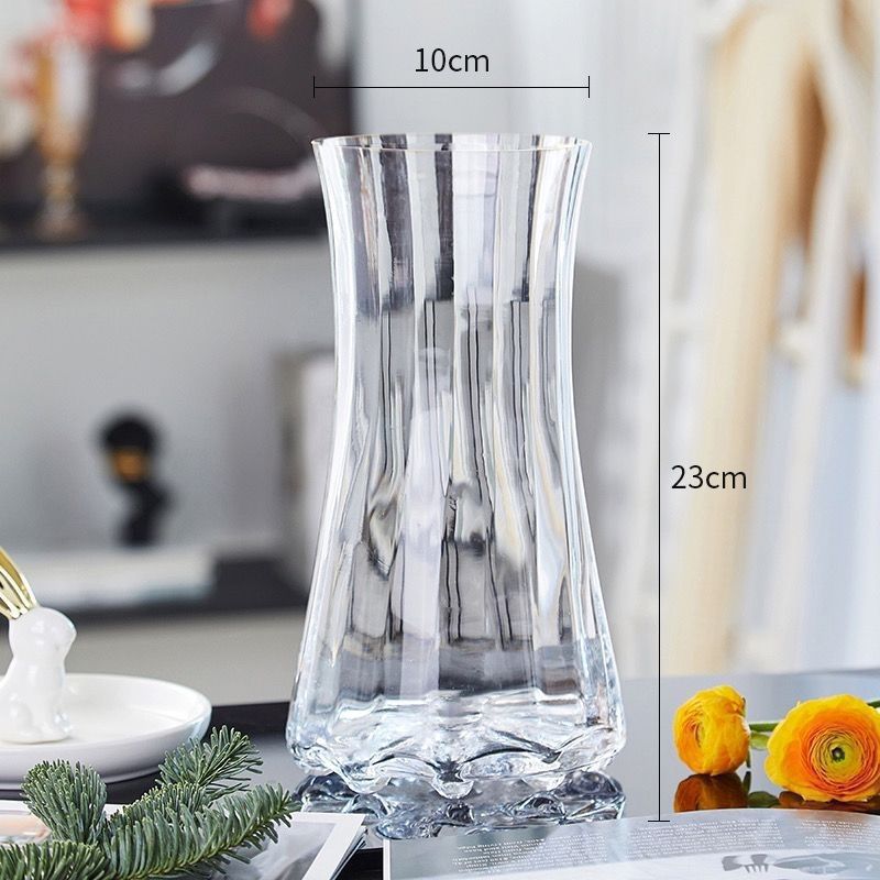 Flores de vidrio de lujo ligero y simple, flores de lirio de agua, arreglos de flores de la sala de estar nórdicos, adornos creativos.