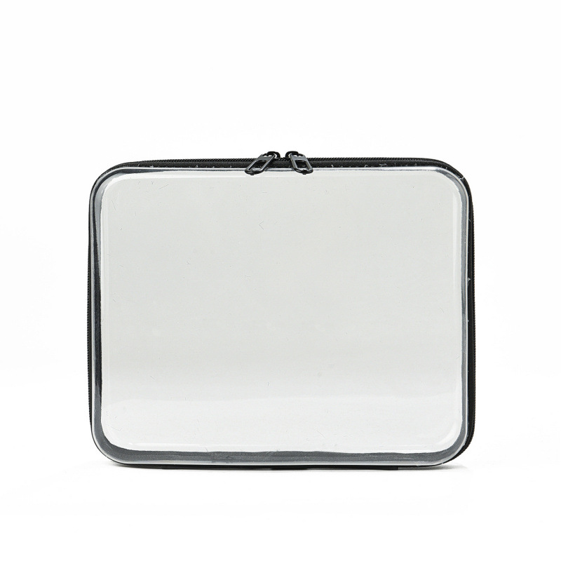 Bolsa de maquillaje impermeable de gran capacidad transparente lápiz labial portátil para el cuidado de la piel multifuncional bolsa de almacenamiento pequeña bolsa transfronteriza