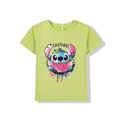星际宝贝Stitch 史迪奇卡通周边儿童图案印花男童女童短袖T恤跨境