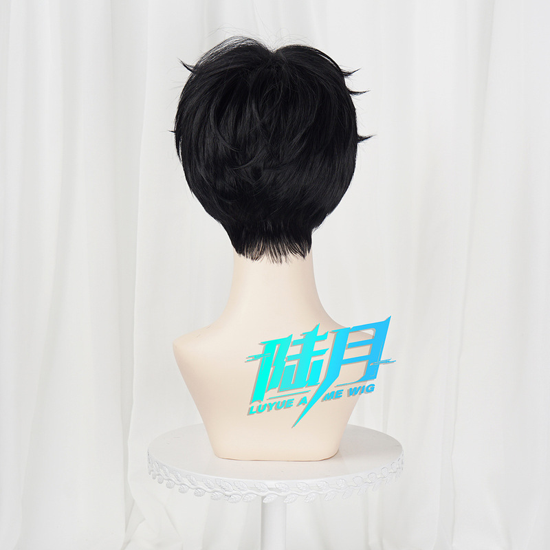 【陆月】Skpop猎魔女团 沙加男孩 Jinu秦宇cos假发 黑色|undefined