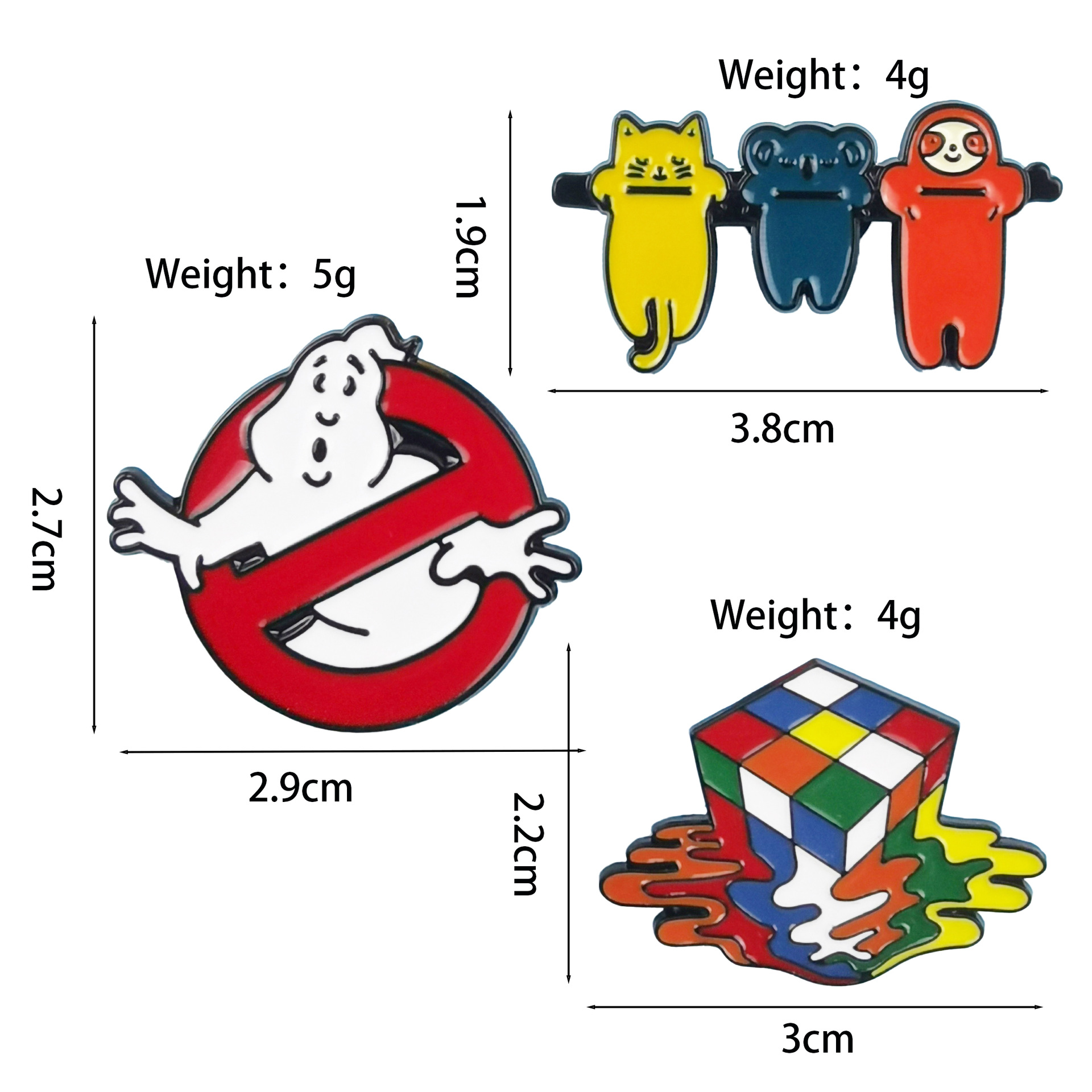 Broche de modelado geométrico creativo Cubo de Rubik, hombre de dibujos animados, aleación para hombres y mujeres, hebilla de alfiler, accesorios de moda personalizados, insignia