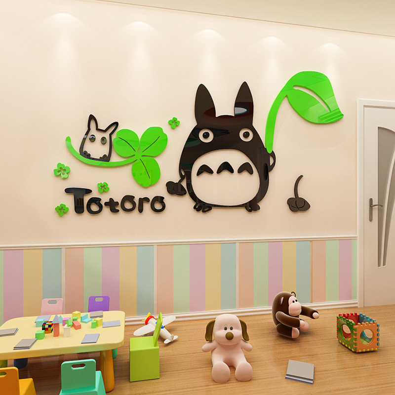 アニメの立体的な壁はネットの赤いinsの壁面の子供の部屋を貼って宮崎駿の竜猫の寝室の部屋の装飾を配置します。|undefined