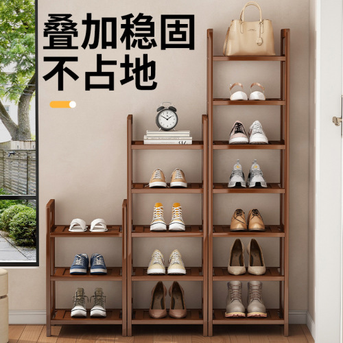 Simple shoe rack space-saving home front door indoor rental apartment dormitory small narrow shoe cabinet storage magic tool