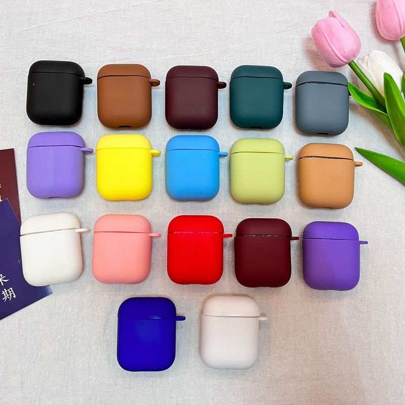 Airpods1/2世代pro新3世代保護カバーフロストtpu純色リンゴbluetoothイヤホンカバーを適用|undefined