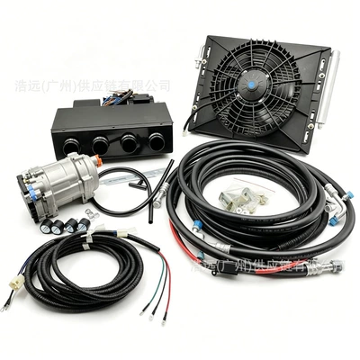 Direct manufacturer 404 car electric air conditioning kit 12V right-hand drive single-cooling for heavy-duty trucks, pickup trucks, and campers