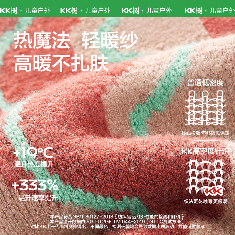 KK树儿童帽子围巾手套三件套男孩女童秋冬季护耳针织帽2025新款|undefined