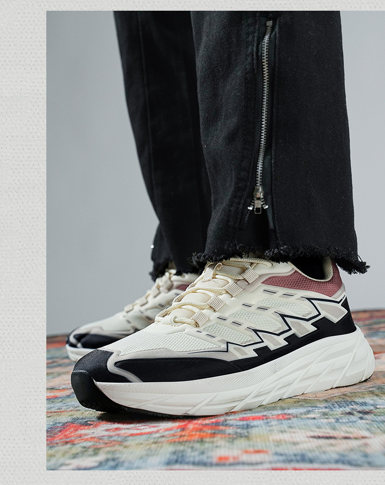 Autumn and winter casual sports shoes men's platform shoes trendy dad shoes breathable rebound running shoes men's shoes_voghion.com