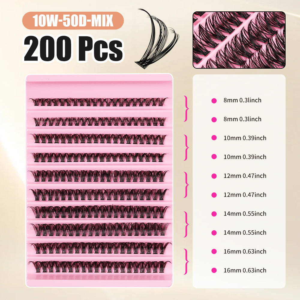 Kit de pestañas europeas y estadounidenses transfronterizas pestañas falsas extensiones DIY pestañas conjunto de pegamento pestañas