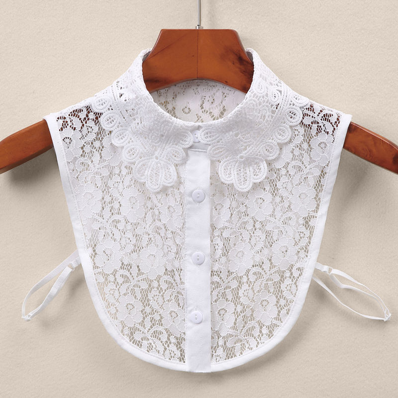 假领子蕾丝秋冬假领子女百搭假领新品多功能蕾丝花边衬衫装饰立领