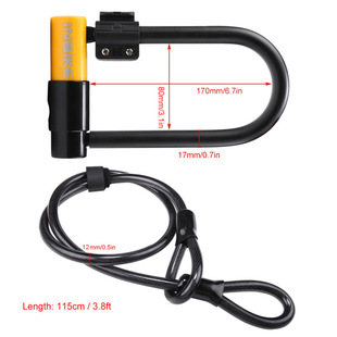 With Key U Lock Antitheft Bike Locks Mtb Bicycle Bicycle Anti-Theft Lock