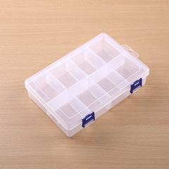 Large 8-Grid Transparent Organizing Storage Box for Jewelry, Small Hardware, Electronics, and Fishing Accessories - Detachable Plastic Storage Container