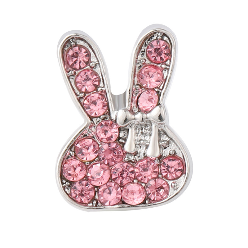 Animal de la historieta conejito cabeza hebilla decorativa adecuada para Apple reloj correa de silicona hebilla personalizada accesorios Decoración