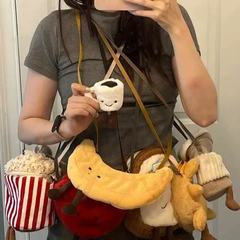 英国JELLYCAT趣味香蕉太阳包包斜挎包吐司包咖啡包小狗包毛绒玩具
