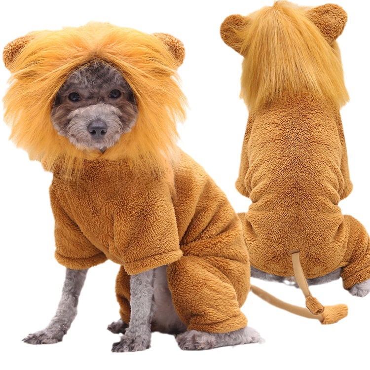 Pequeño perro mediano Año Nuevo perro gato suministros para mascotas ropa Otoño e Invierno cuatro pies ropa de algodón acolchado ropa de transformación fábrica al por mayor