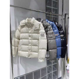 蒙家70周年羽绒服外套亮面双标款白鸭绒加厚防污情侣款潮流羽绒服