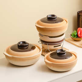 通用型双耳深砂锅适配多种炉具舒适握感端取轻松深锅设计炖煮批发