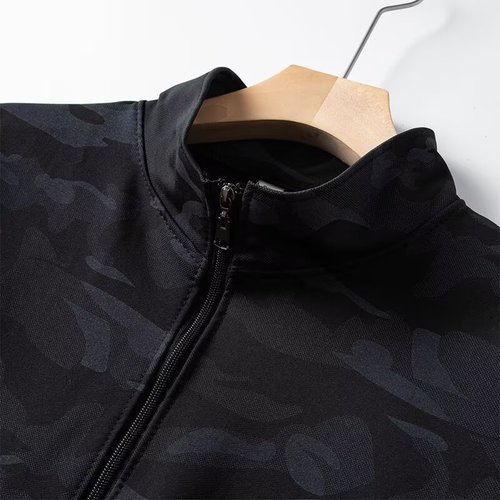 Camouflage sport set for men, spring and autumn style, plus size trendy casual clothing, two-piece hoodie set for men