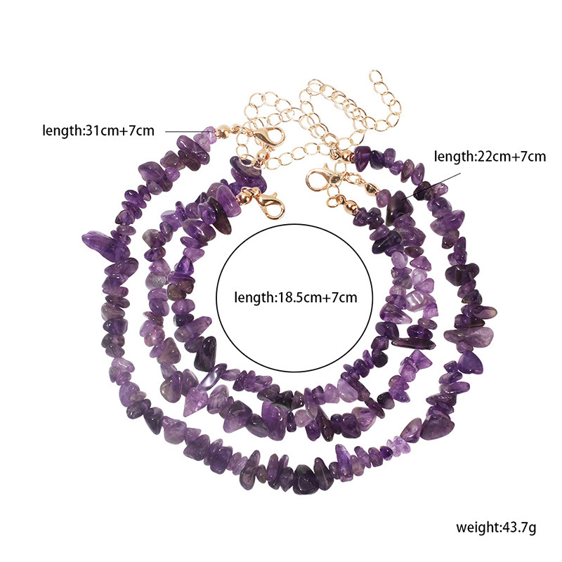 Simple Style Solid Color Natural Stone Bracelets Anklet Necklace