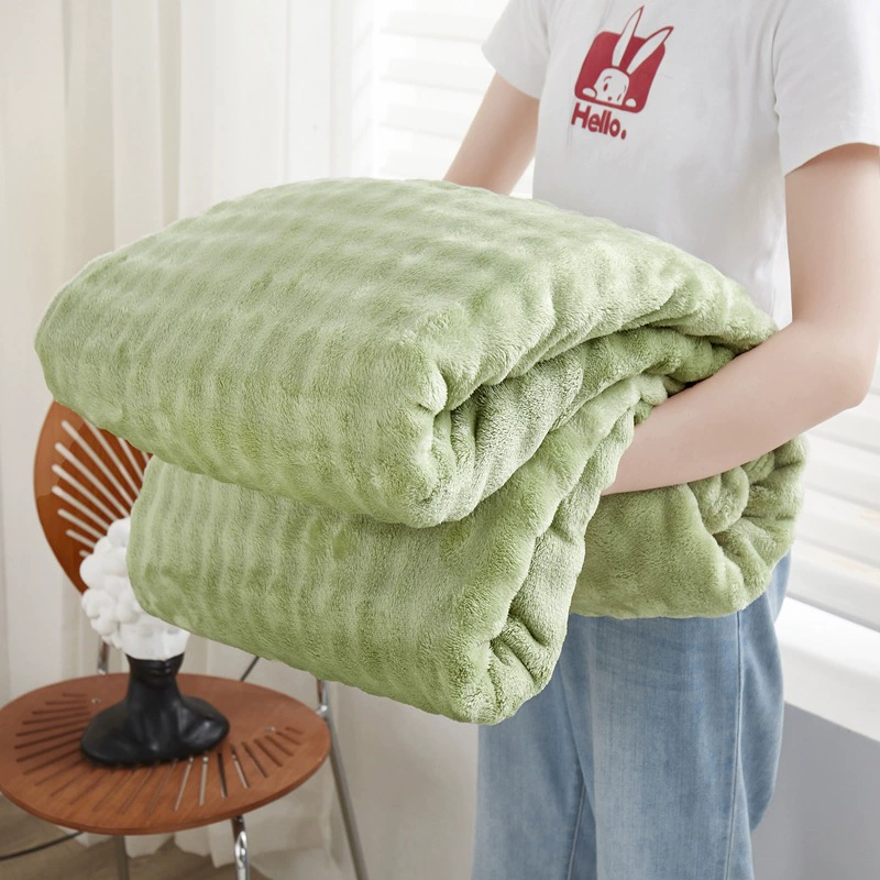 Плюшевое одеяло из искусственного кроличьего меха в стиле Ins, летнее однослойное, для офиса, дивана, для кондиционера, для сна