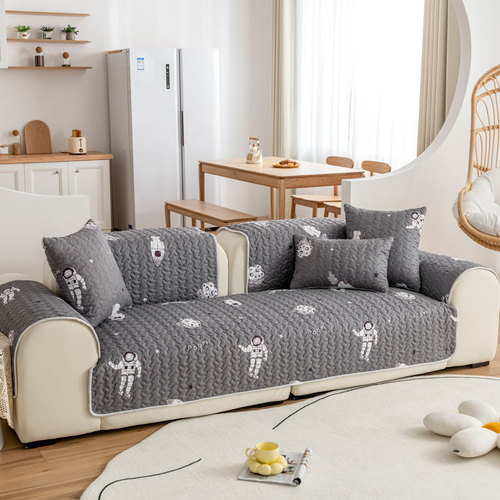 Fabric All-cotton Sofa Cushion Four Seasons Universal Anti-slip Simple Modern Pure Cotton Cover Cover Nordic Seat Pad Dropshipping