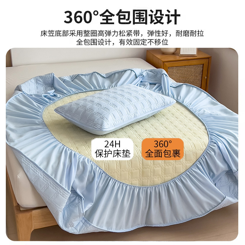 夹棉床笠2025年新款四季通用夹棉床罩单件床垫保护罩隔脏全包床单|undefined