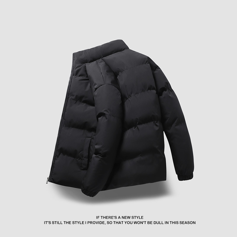 Chaqueta acolchada de algodón para hombre transfronteriza de otoño e invierno chaqueta acolchada de algodón casual chaqueta acolchada de algodón para hombre chaqueta acolchada de algodón abrigo de pan abrigo de cuello alto logotipo imprimible