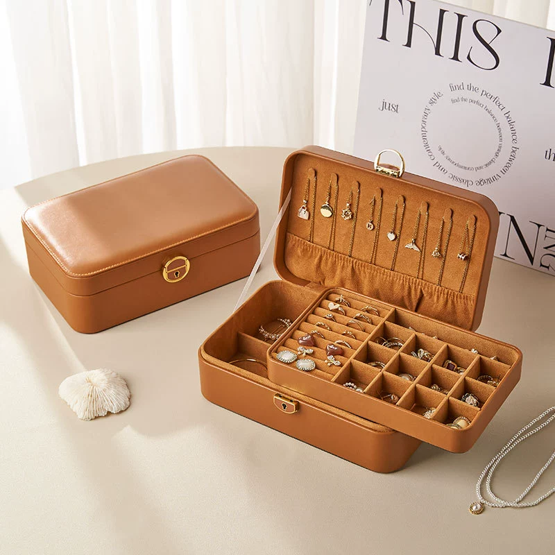 Новый стиль большой емкости ретро ювелирная коробка для хранения ювелирных изделий высокого класса коробка для ювелирных изделий с замком пылезащитная серьга коробка для хранения