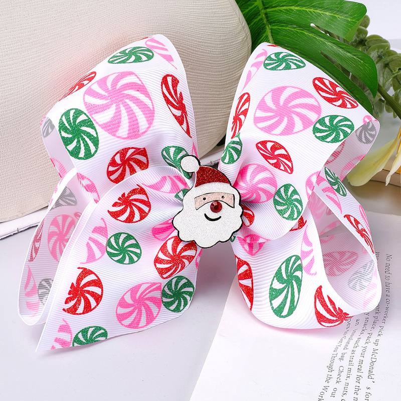 Cross-border Hot Sale New Christmas Series Big Size Santa Claus Accessories Kids Bow Hairpin Headwear Cross-border Hot Sale New Christmas Series Big Size Santa Claus Accessories Kids Bow Hairpin Headwear