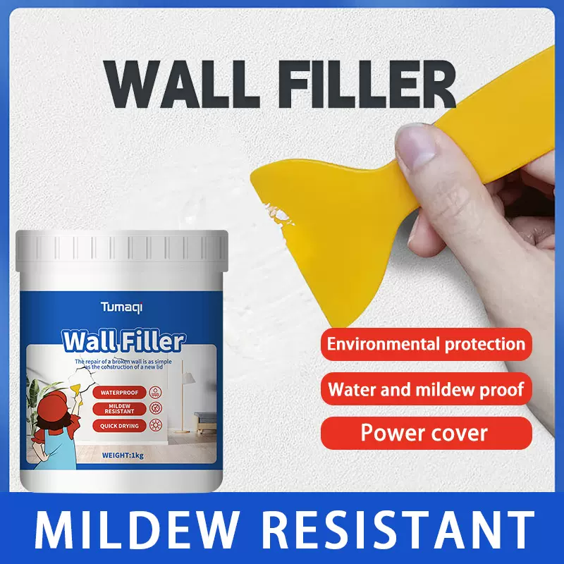 补墙膏墙面翻新修补膏腻子膏家用内墙防水防霉钉眼裂缝涂料裂纹