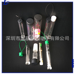 Modern Atomizer Packaging High Transparent Hard Tube Pc Plastic Digital Cigarette Packaging with Silicone Strap Satchel Cover with Lid