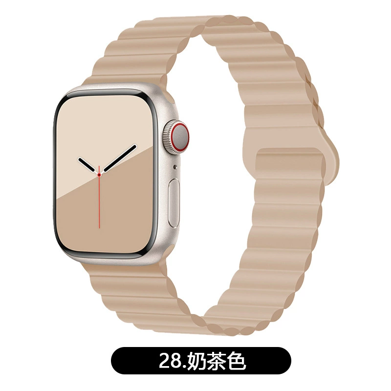 Подходит ремешок Apple Watch двухцветный магнитный силикон IWATCH1-9 поколения/SE